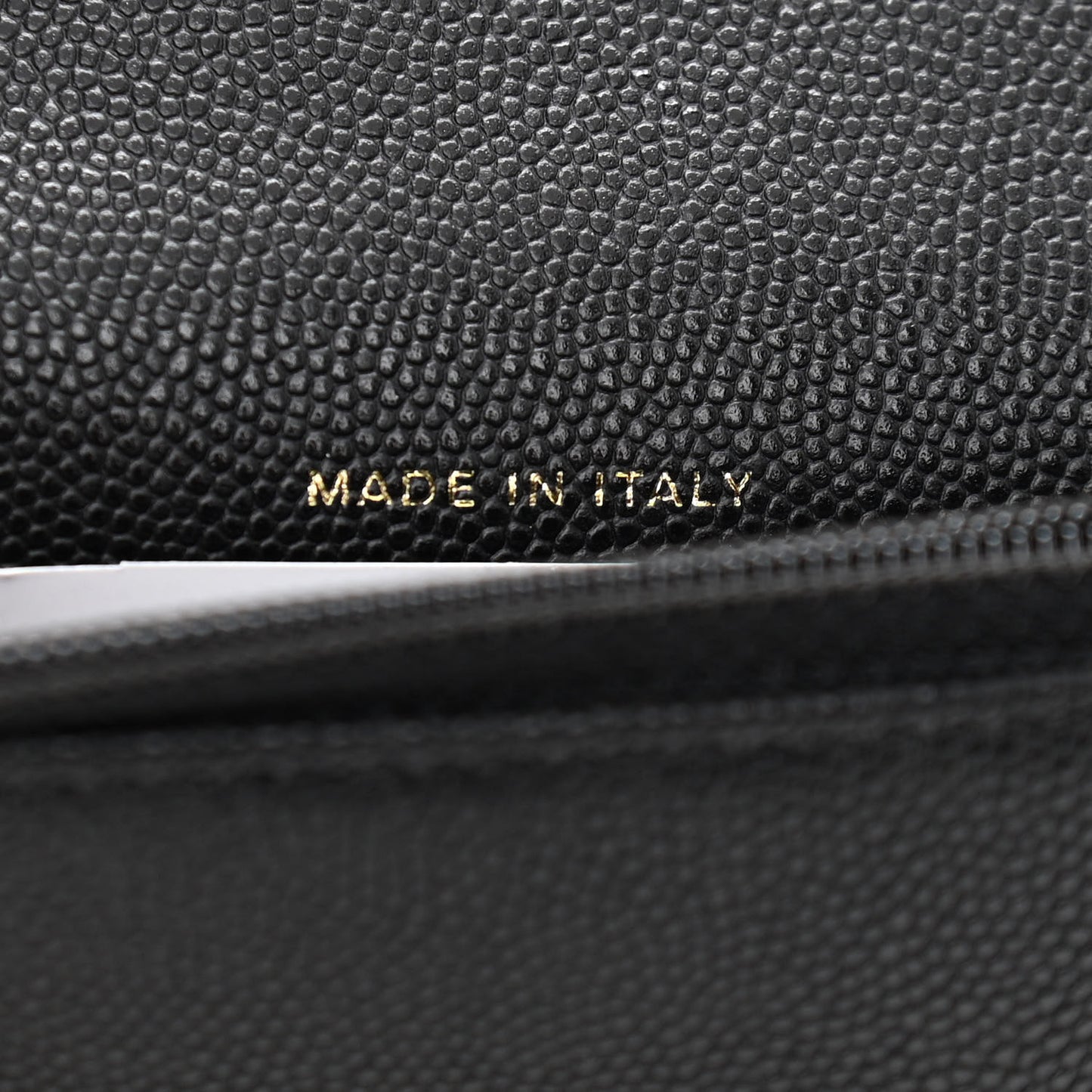 Caviar Quilted Pocket Twins Clutch With Chain Black