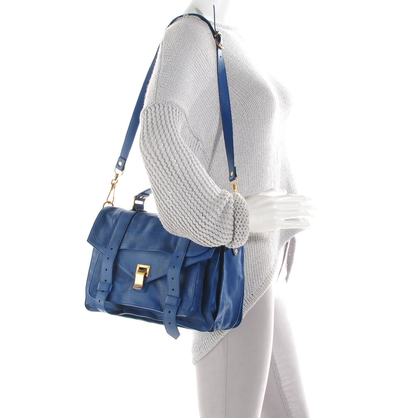 Lambskin PS1 Medium Satchel Royal Blue