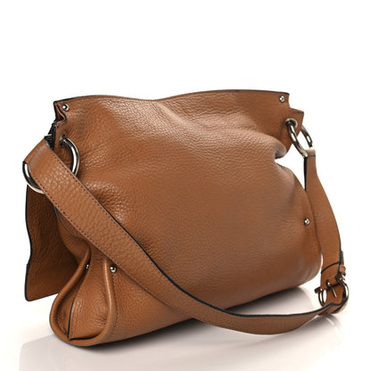 Salvatore Ferragamo Calfskin Gancini Flap Shoulder Bag Brown 3 of 10