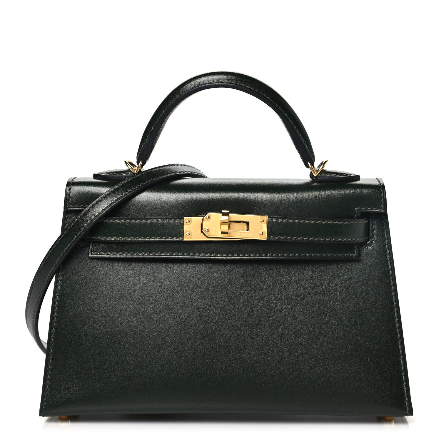 Hermes Box Mini Kelly Sellier 20 Vert Fonce 1 of 11
