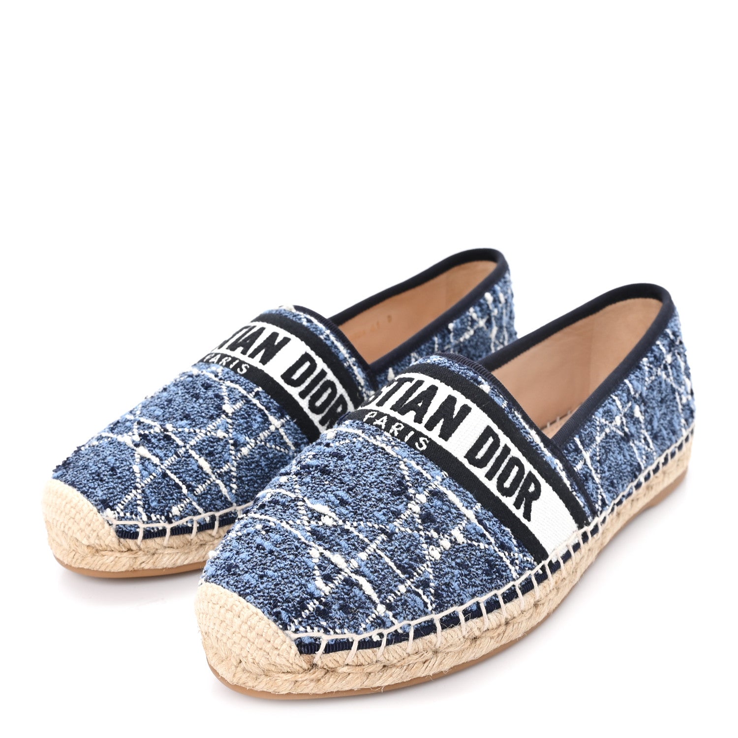 Christian Dior Embroidered Toile De Jouy Granville Espadrille 41 Denim 4 of 10