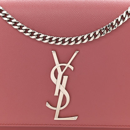 Saint Laurent Grain De Poudre Medium Classic Monogram Kate Satchel Mystic Rose 9 of 11