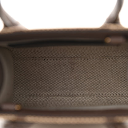 Gucci Monogram Jumbo GG Textured Dollar Calfskin Web Mini Vertical Tote Camel Ebony New Acero 5 of 11