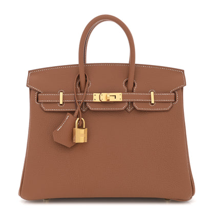 Hermes Togo Birkin 25 Gold 1 of 11