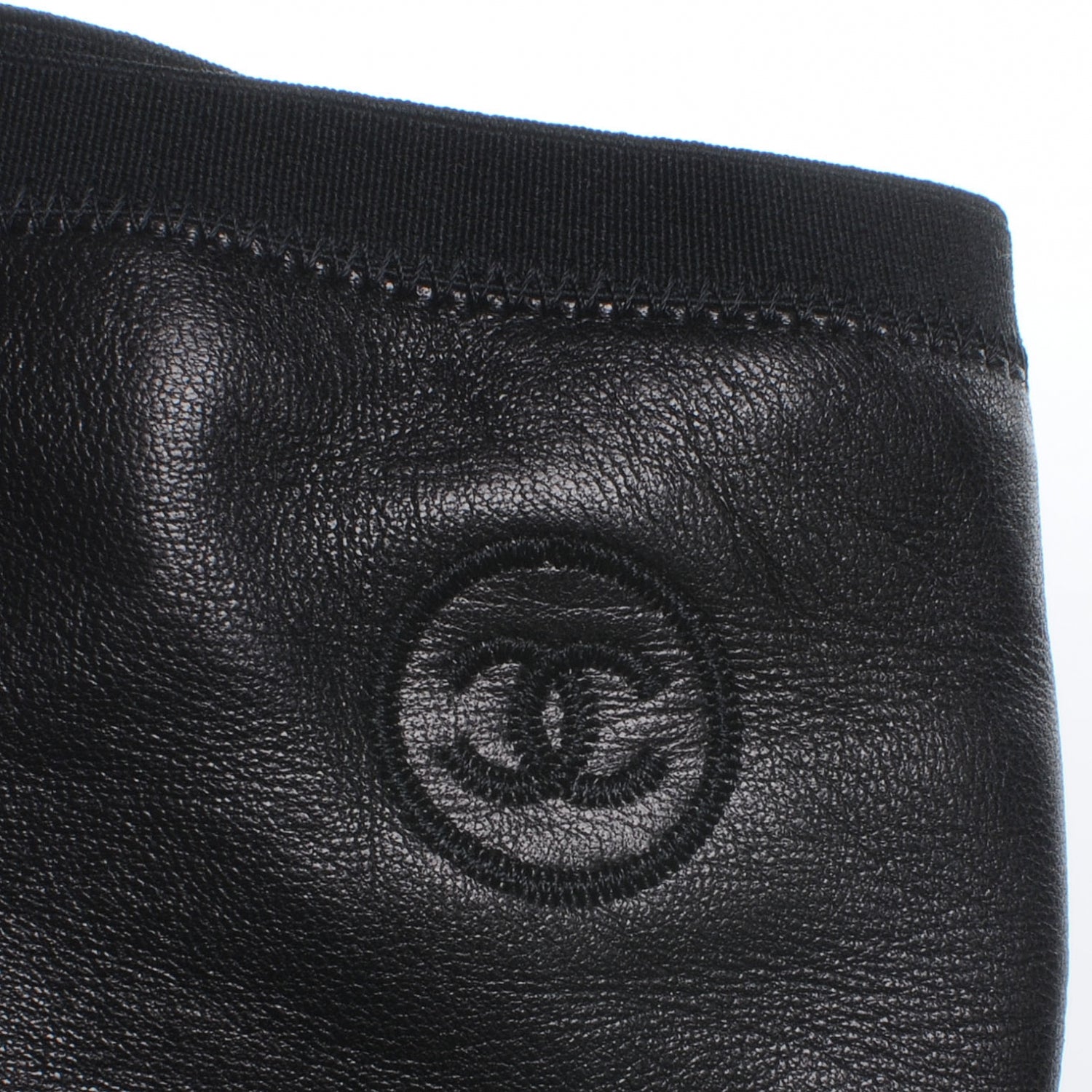 Chanel Leather Over The Knee Boots 38 Black 7 of 7