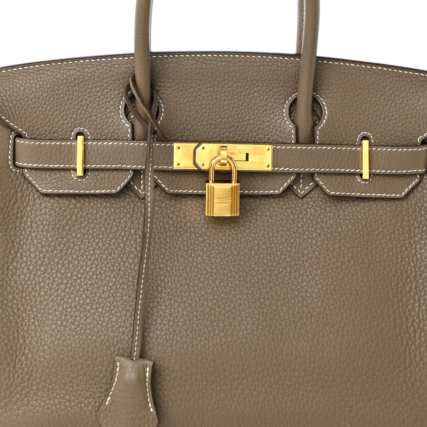 Hermes Taurillon Clemence Birkin 30 Etoupe 8 of 13