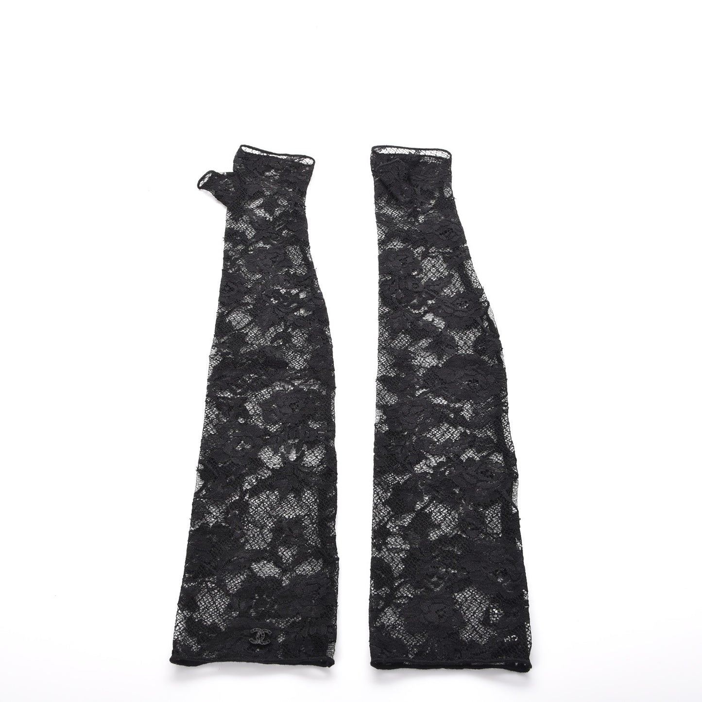 Lace Fingerless Gloves Black