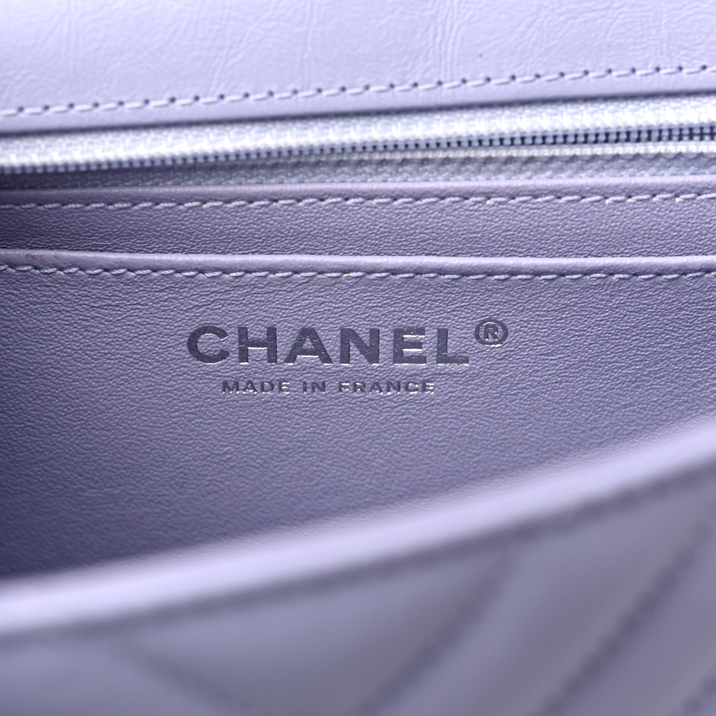 Aged Calfskin Chevron Quilted 2.55 Reissue Mini Flap Light Purple
