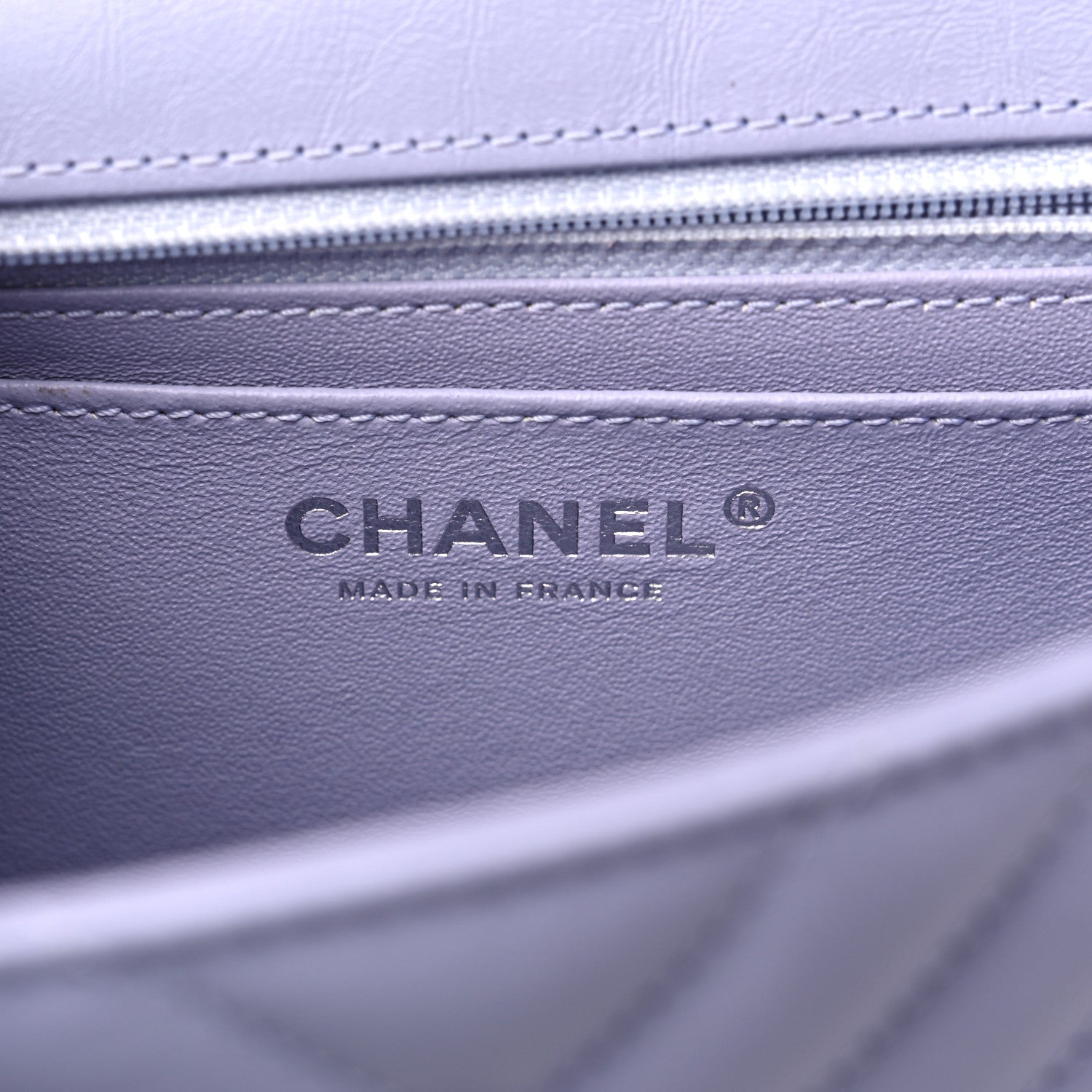 Chanel Aged Calfskin Chevron Quilted 2.55 Reissue Mini Flap Light Purple 6 of 11