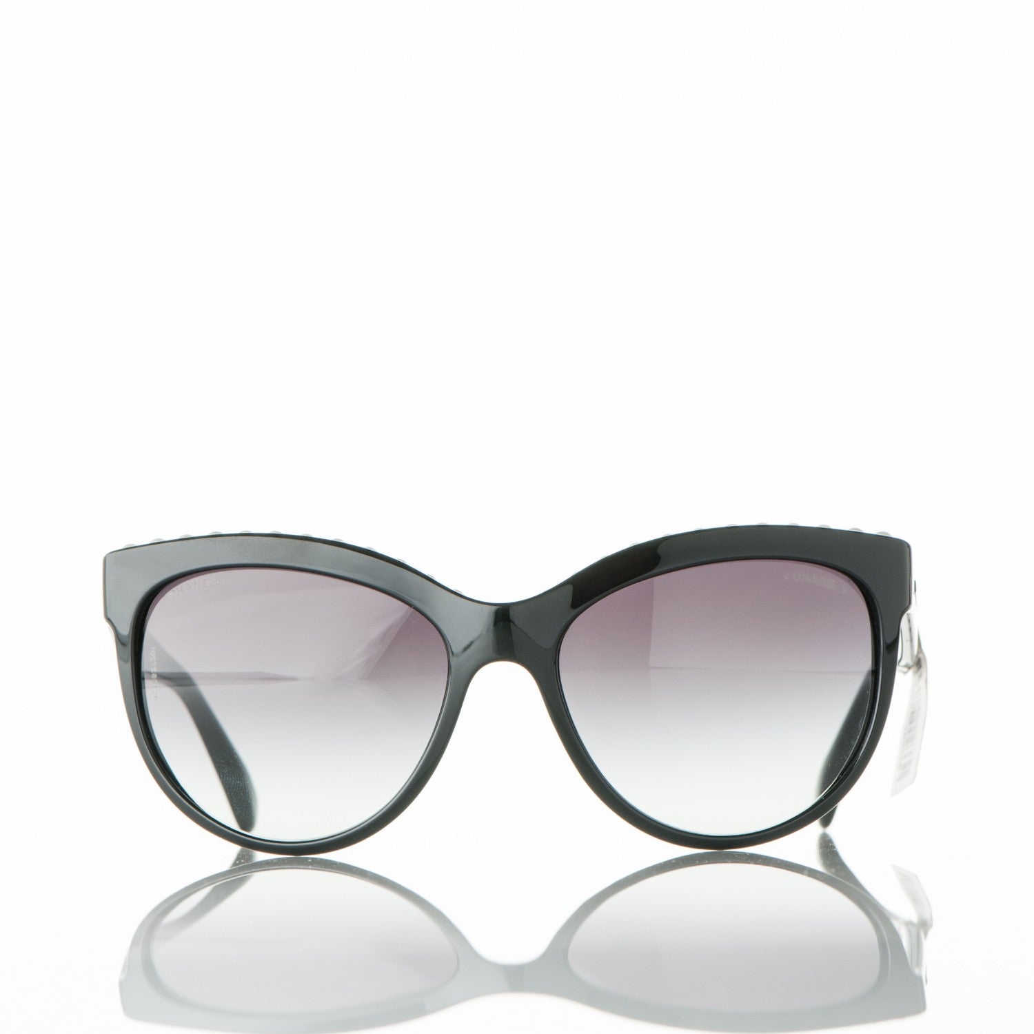 Chanel Freshwater Cultured Pearl Butterfly Sunglasses 6040-H Black 2 of 8