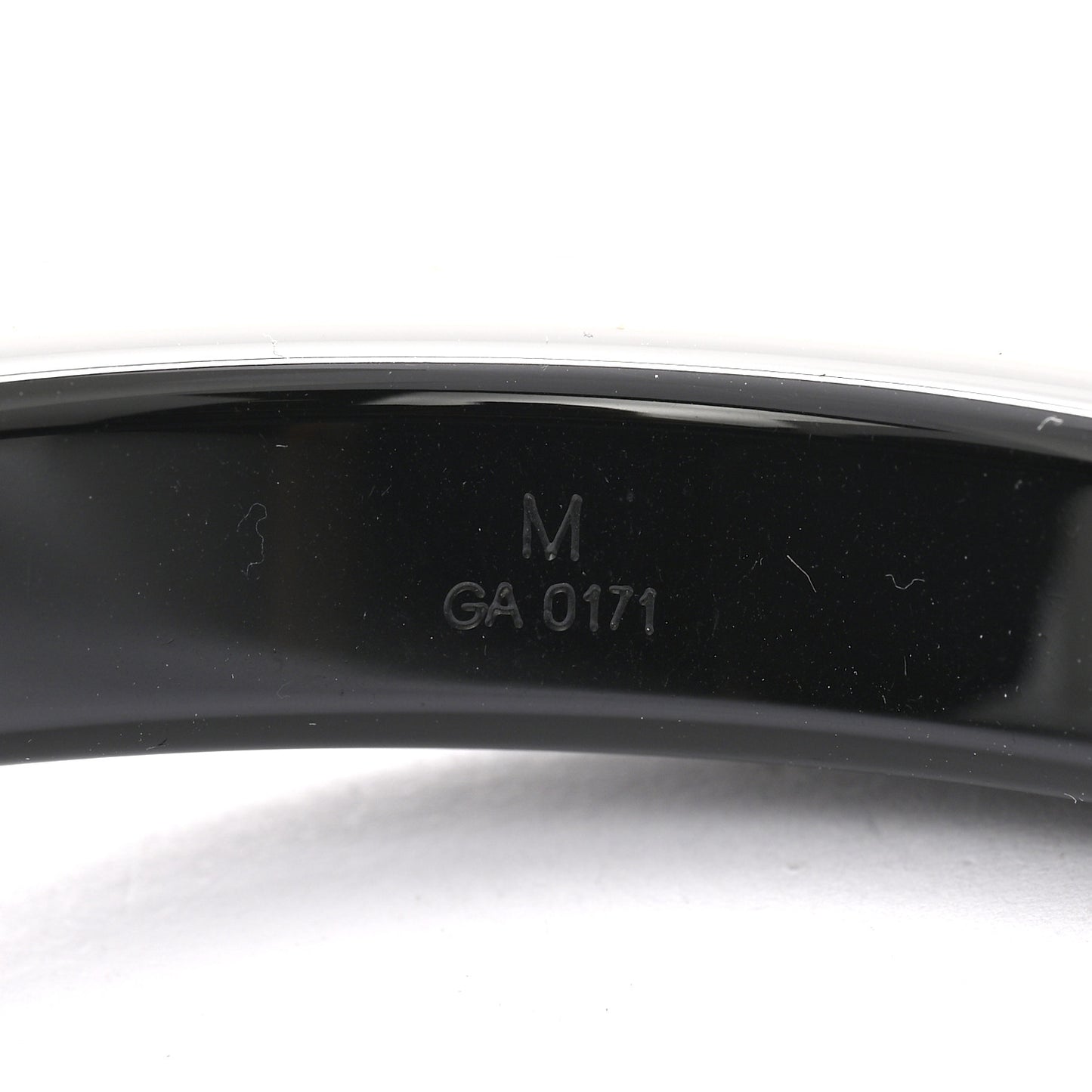 Crystal Resin Zigzag Bangle Bracelet M Black Brown