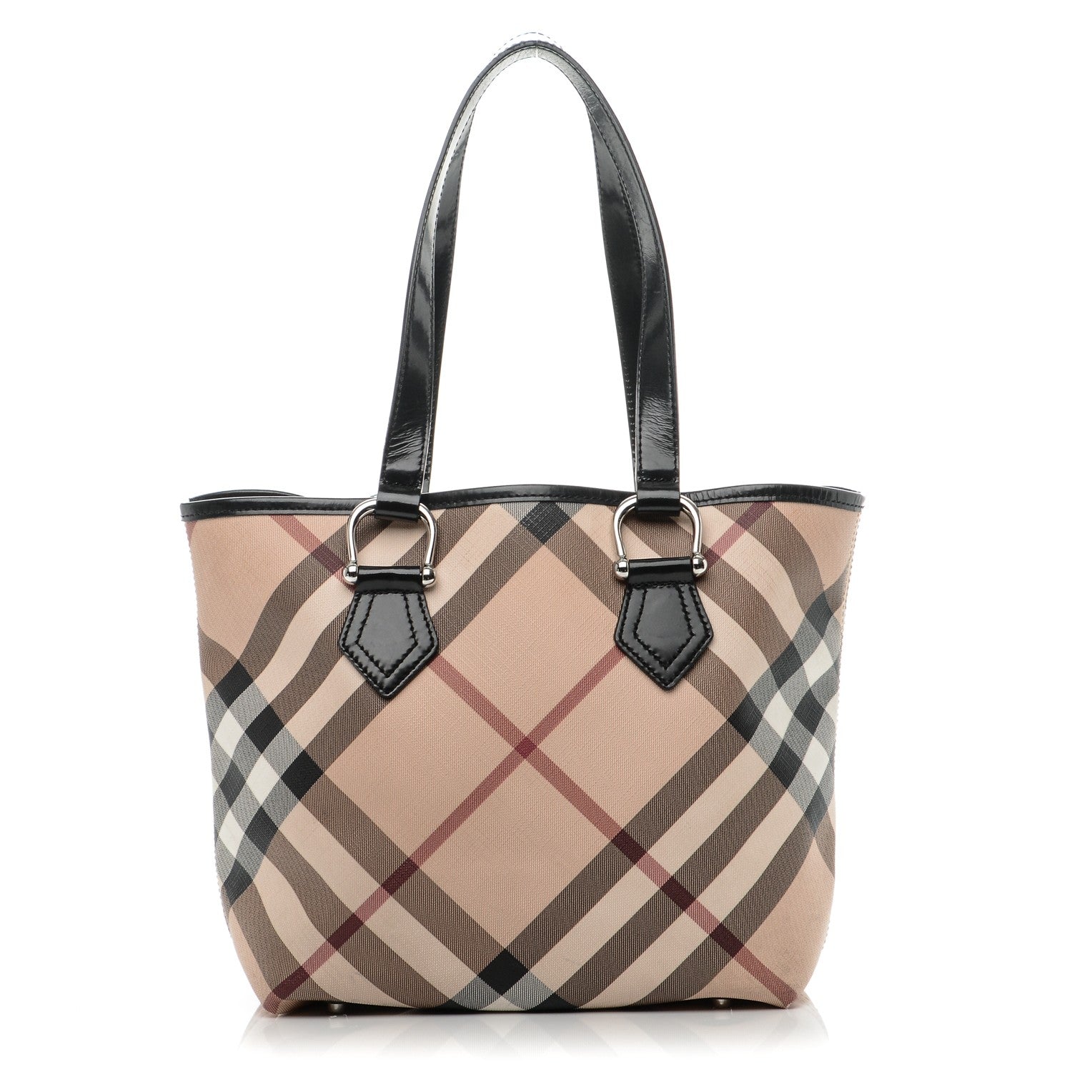 Burberry Nova Check Medium Tote Black 1 of 8