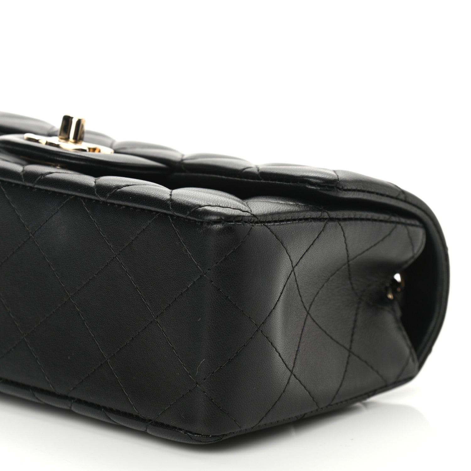 Chanel Lambskin Quilted Mini Rectangular Flap Black 10 of 12