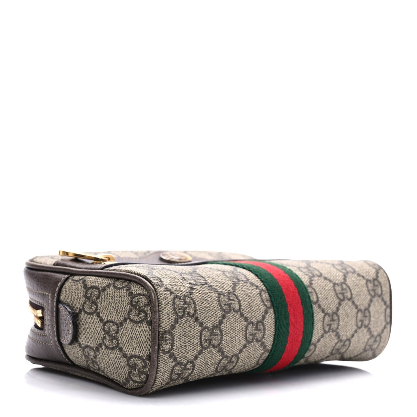 GG Supreme Monogram Web Small Ophidia Belt Bag 75 30 Dark Brown