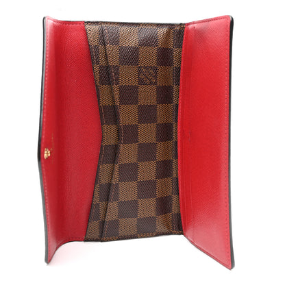 Louis Vuitton Damier Ebene Josephine Wallet Red 5 of 6