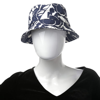 Chanel Cotton Canvas Bucket Hat M Navy Ivory 2 of 6