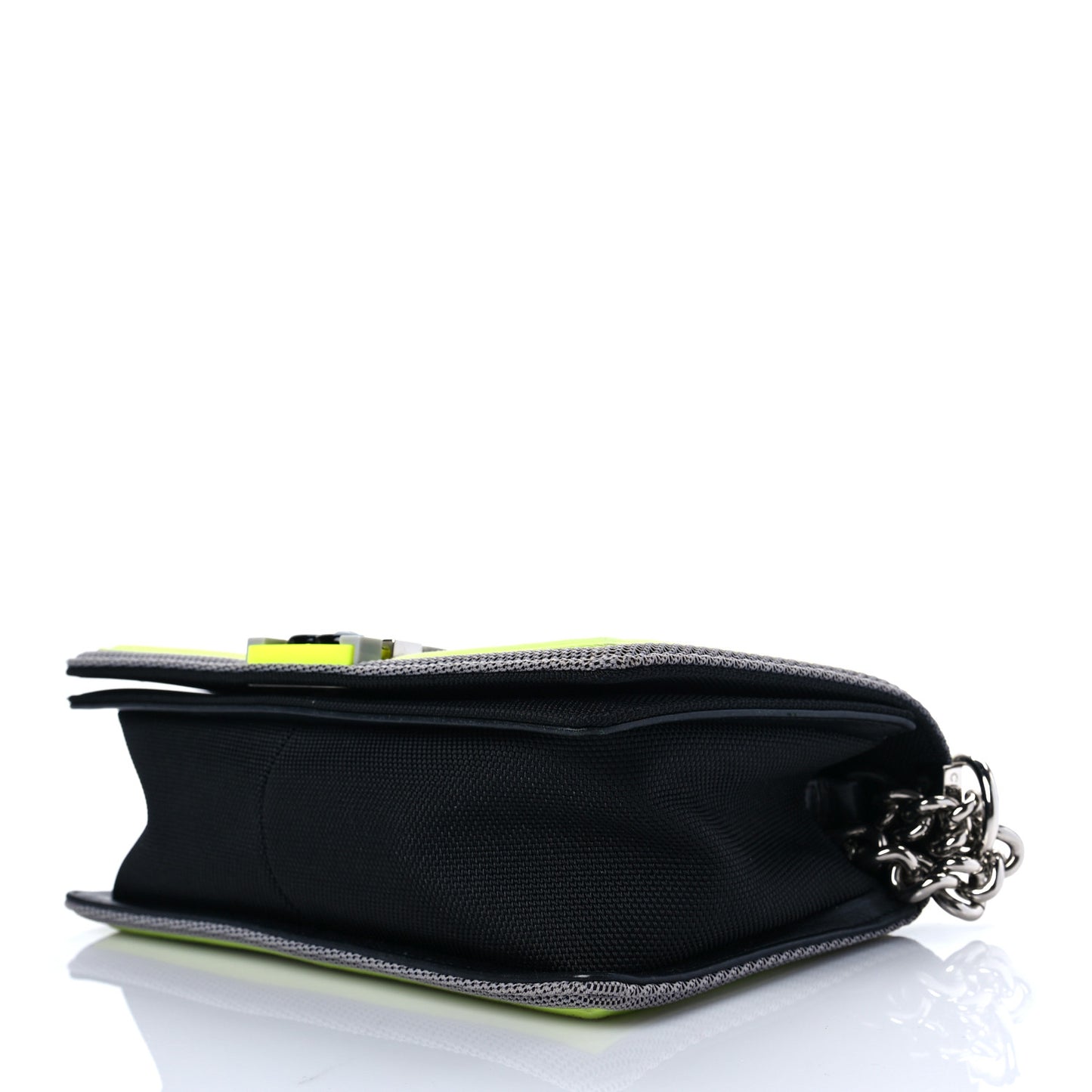 Canvas Quilted Medium Fluo Boy Flap Black Grey Yellow