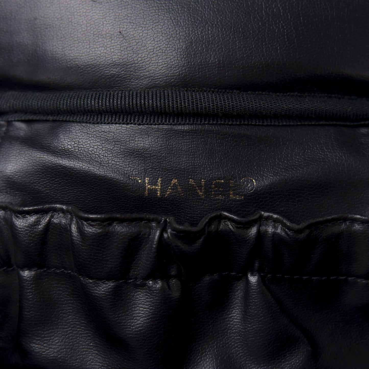 Lambskin Vanity Cosmetic Case Black
