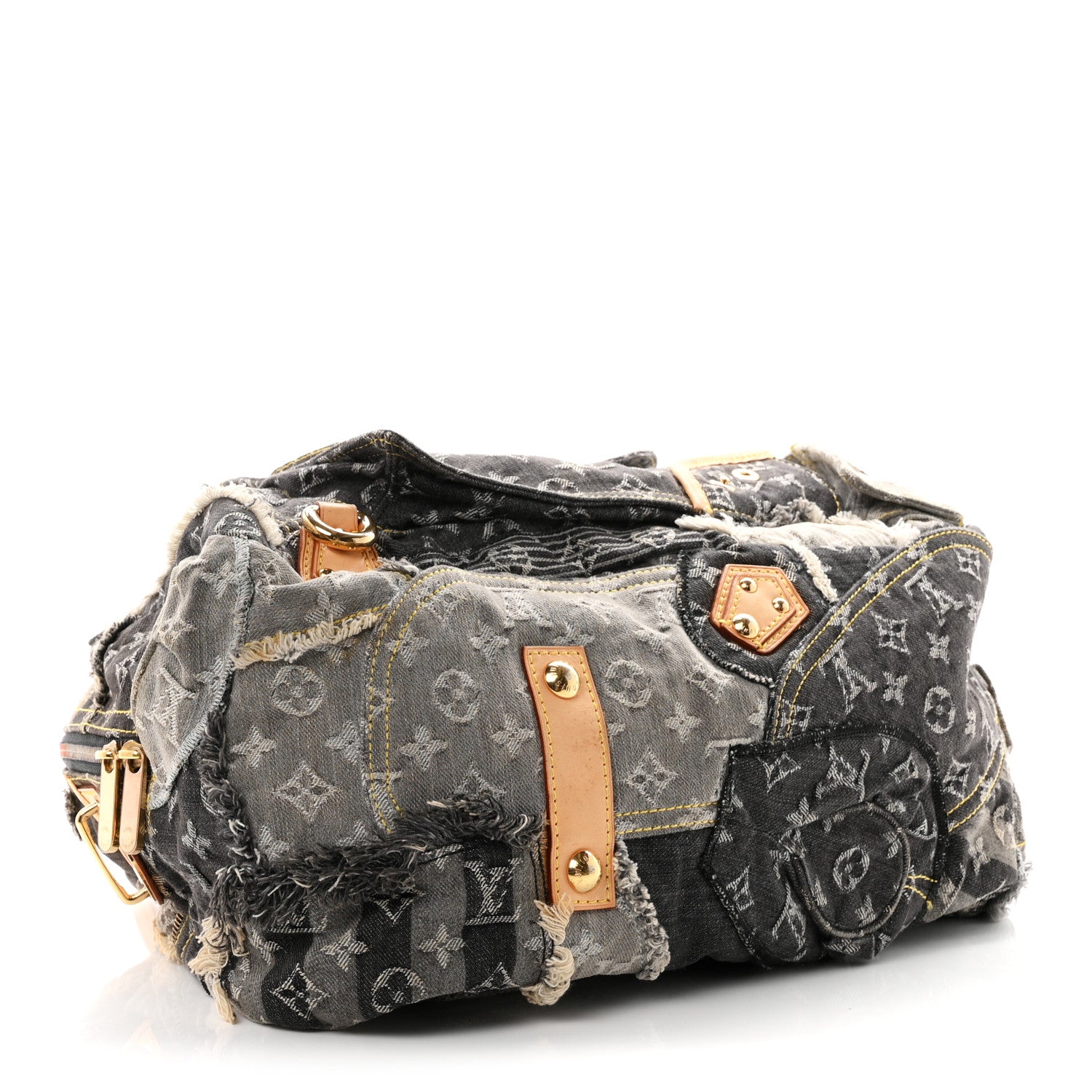 Louis Vuitton Denim Patchwork Bowly Black 4 of 11