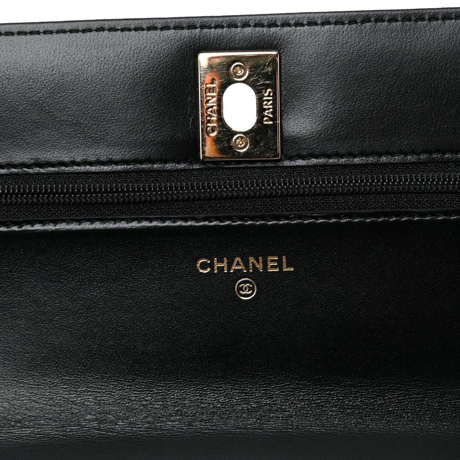 Chanel Lambskin Quilted Trendy CC Wallet On Chain WOC Black 6 of 12