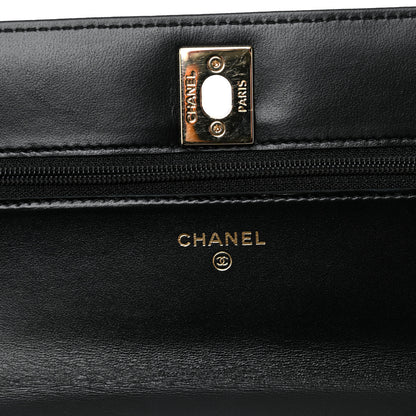 Chanel Lambskin Quilted Trendy CC Wallet On Chain WOC Black 6 of 12