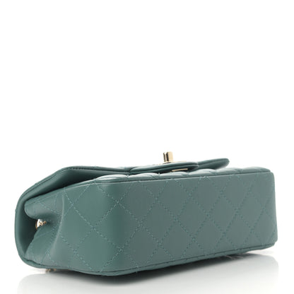 Chanel Lambskin Quilted Mini Rectangular Flap Green 4 of 10