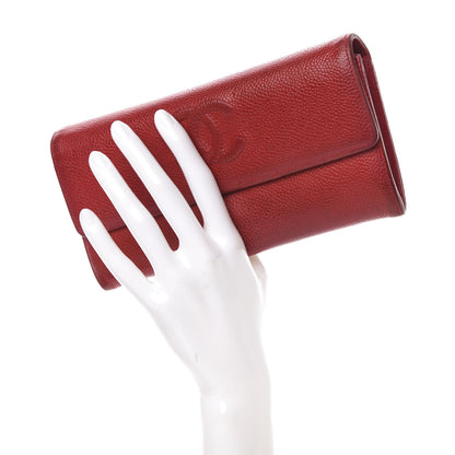 Chanel Caviar Timeless CC Large Flap Wallet Red 2 of 18