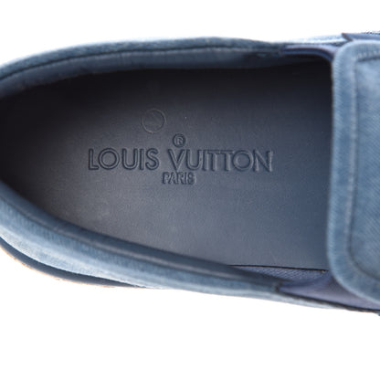 Louis Vuitton Denim Damier Mens Coconut Grove Espadrilles 8 Blue 6 of 9