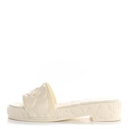 Valentino Garavani Rubber Atelier 03 Rose Edition 25/40mm Platform Slide Sandals 37 Avorio 1 of 10
