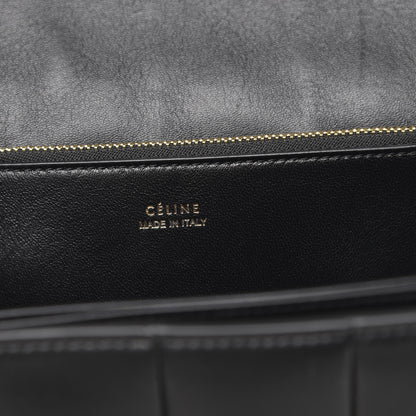 Celine Lambskin Quilted Shoulder Bag Black 6 of 12
