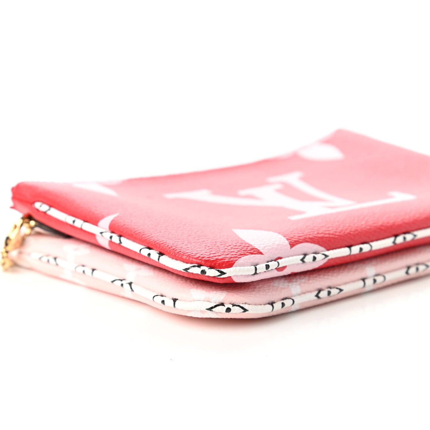 Monogram Giant Double Zip Pochette Rouge