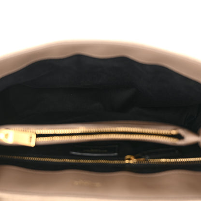 Saint Laurent Linen Y Quilted Monogram Medium Loulou Chain Satchel Natural Taupe 5 of 11