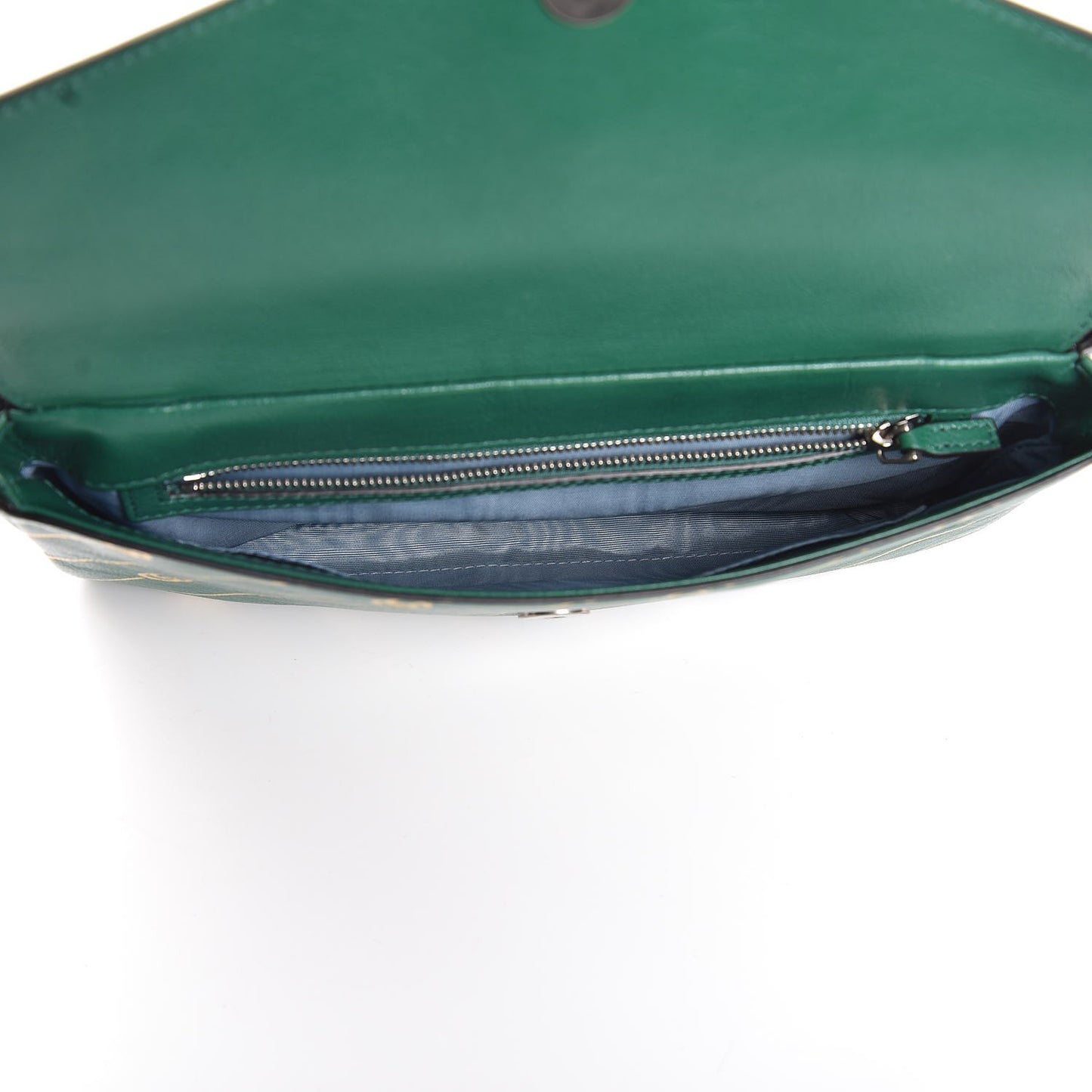 Calfskin Diagonal GG Medium Thiara Double Envelope Shoulder Bag Emerald Green Black