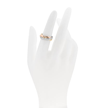 Cartier 18K White Yellow Pink Gold Diamond Small Trinity Paved Ring 51 5.75 2 of 6