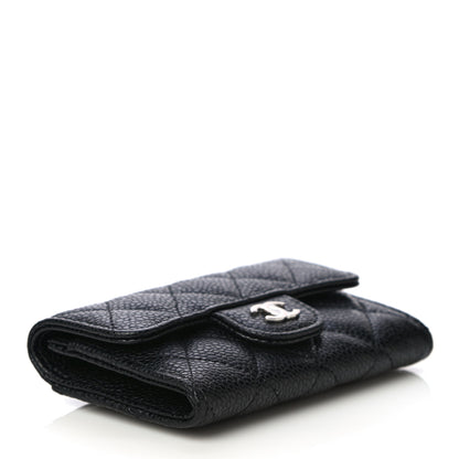 Chanel Caviar Quilted Flap Card Holder Wallet Black 4 of 12