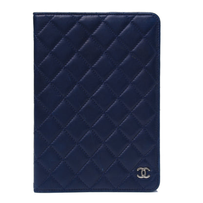 Chanel Lambskin Quilted iPad Case Navy Blue 1 of 4
