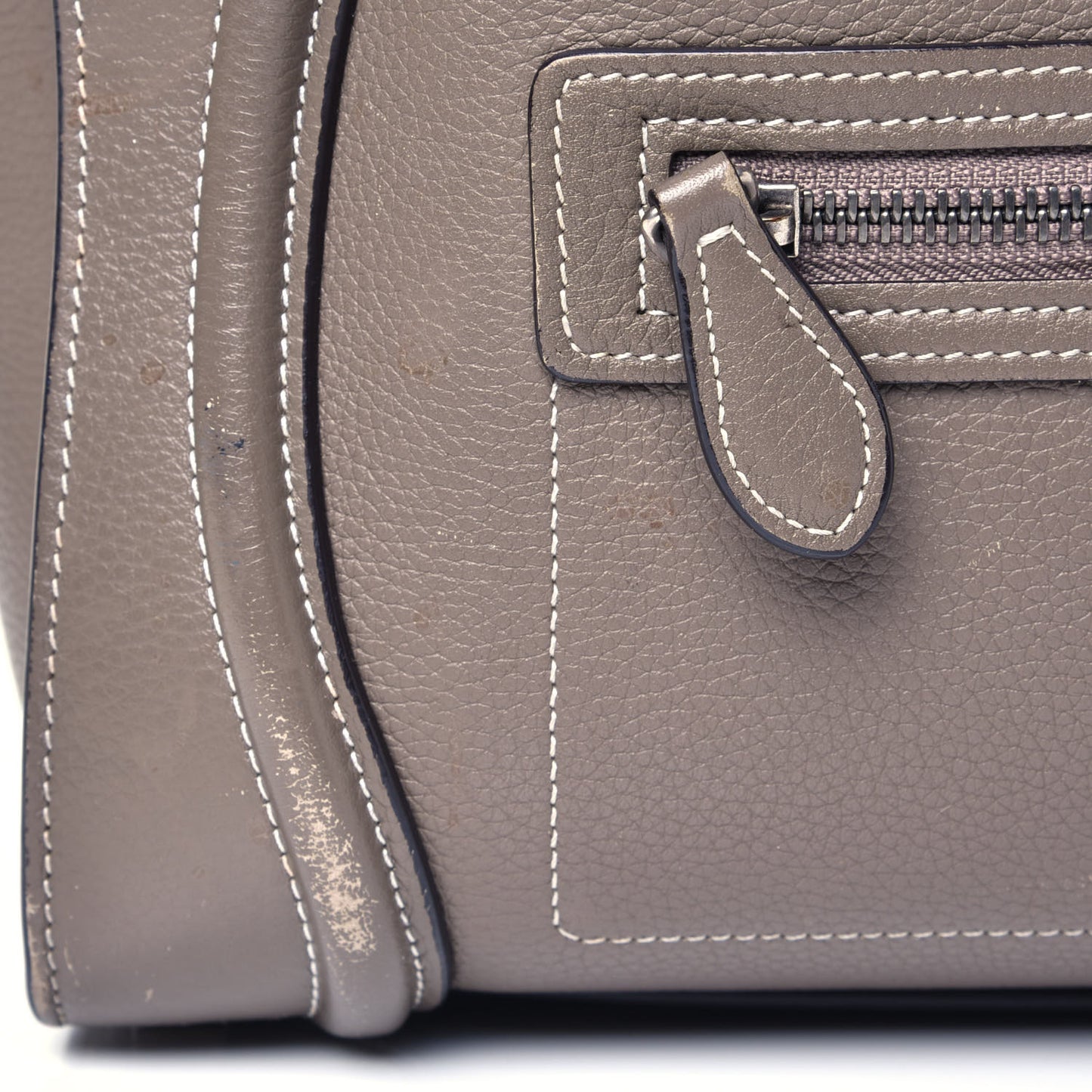 Drummed Calfskin Micro Luggage Souris