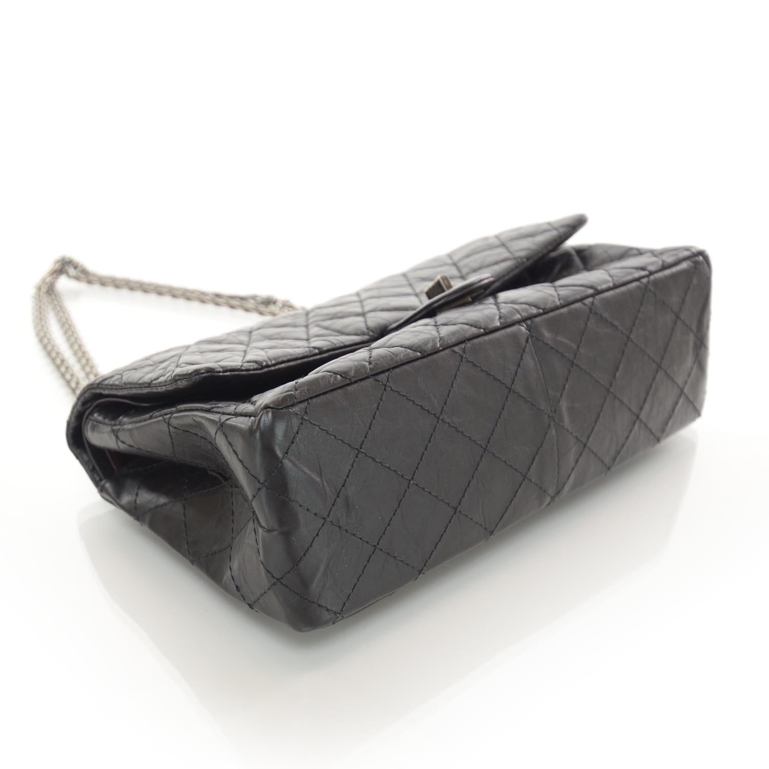 Chanel Aged Calfskin Quilted 2.55 Reissue 226 Flap Black 4 of 8