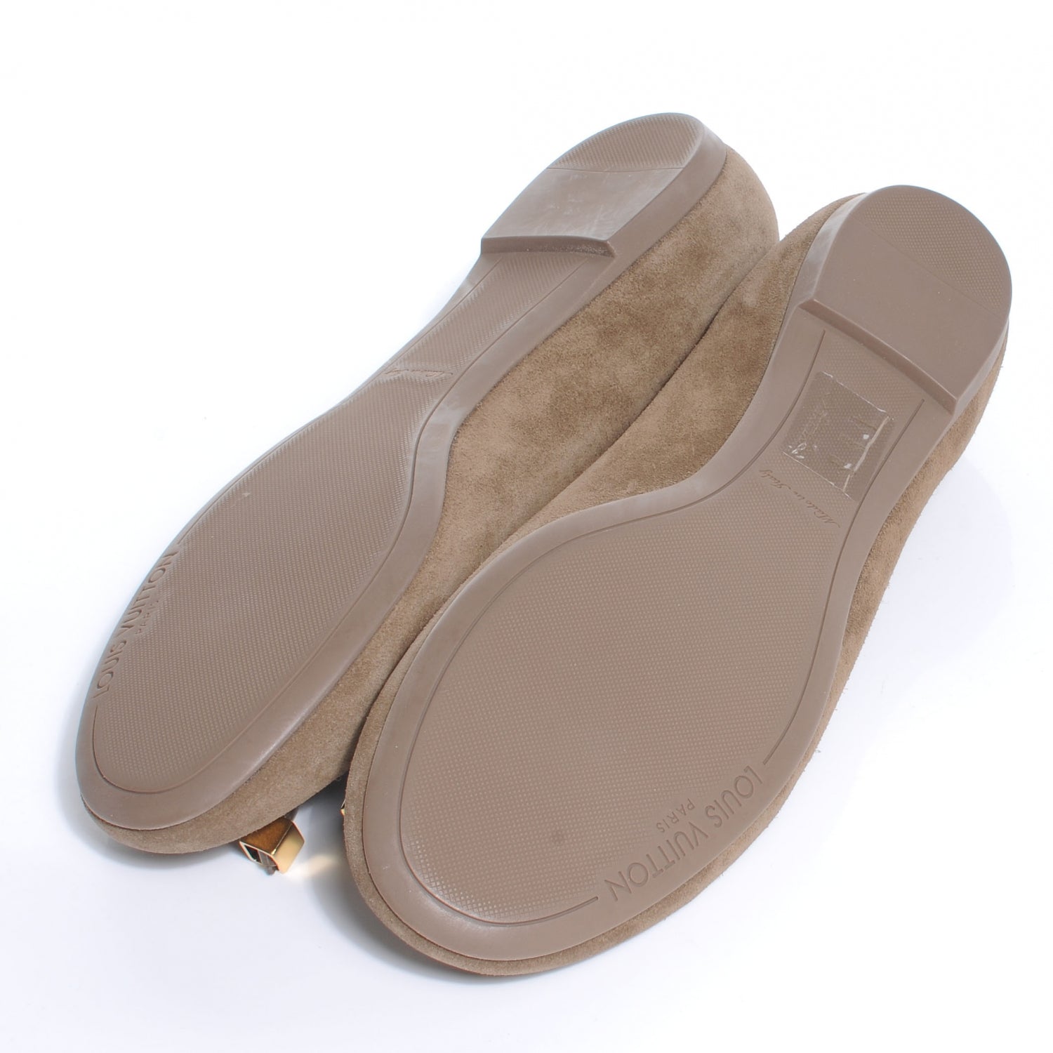 Louis Vuitton Suede Debbie Ballet Flats 37.5 Brown 5 of 7