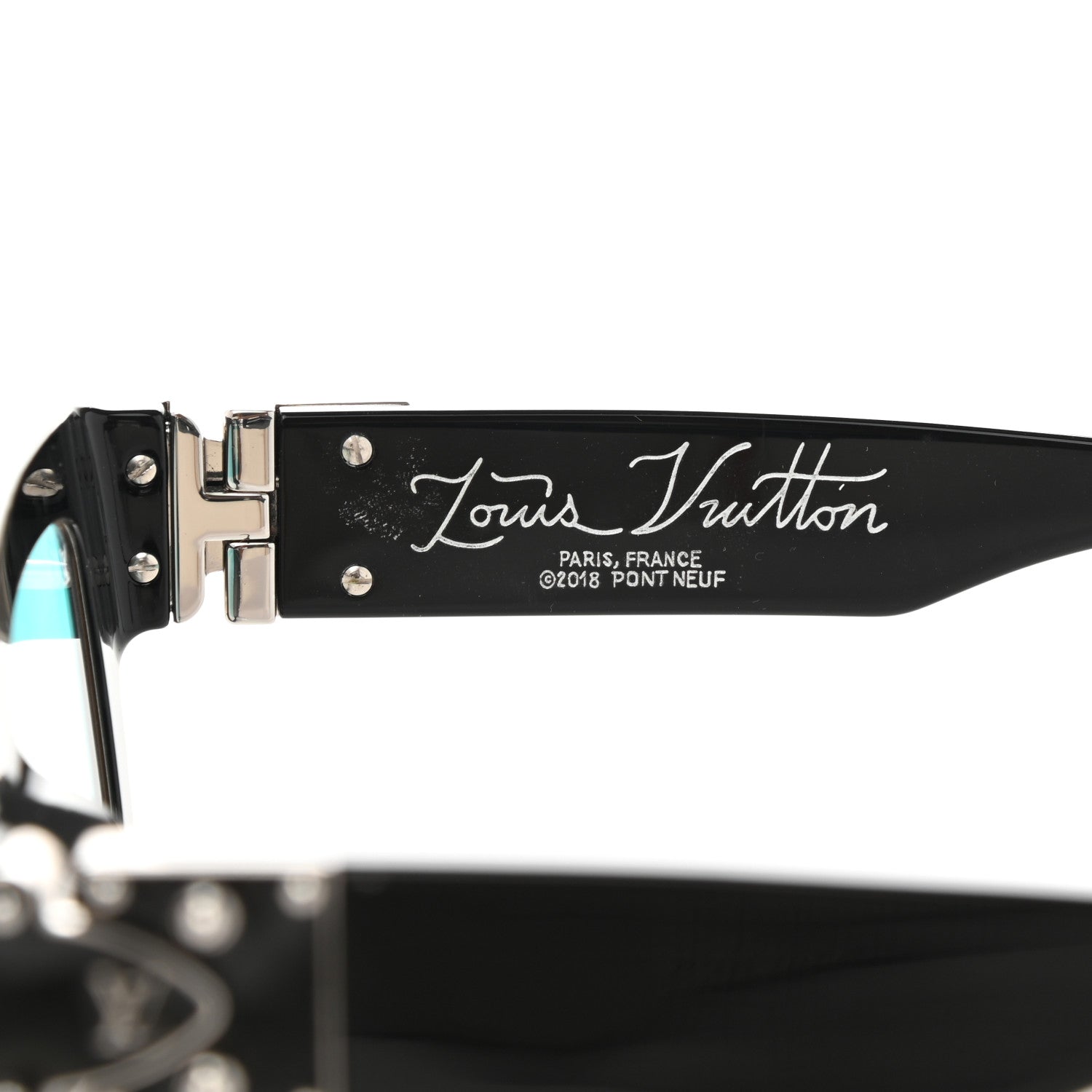 Louis Vuitton Acetate Charleston Sunglasses Z1244E Black Prism 7 of 10