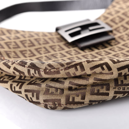 Fendi Zucchino Small Hobo Dark Brown 8 of 10