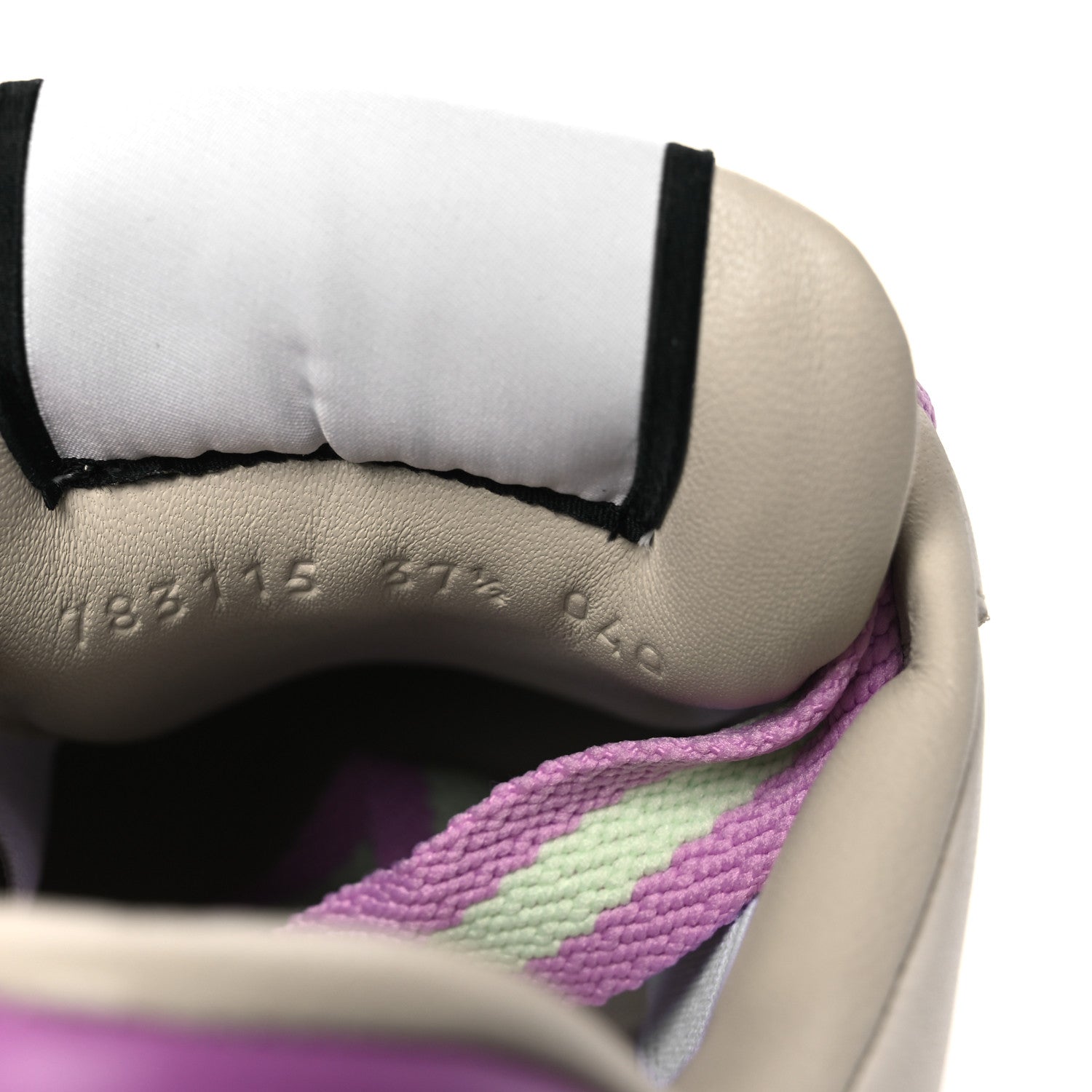 Gucci Nappa Charlotte Canvas Crystal GG Monogram Womens Screener 50mm Sneakers 37.5 Off White 10 of 11