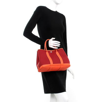 Hermes Toile Militaire Vache Country Garden Party 30 Rouge Grenant Orange Poppy 2 of 8