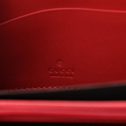 Gucci GG Supreme Monogram Embroidered Rainbow Zip Around Wallet Red 6 of 7
