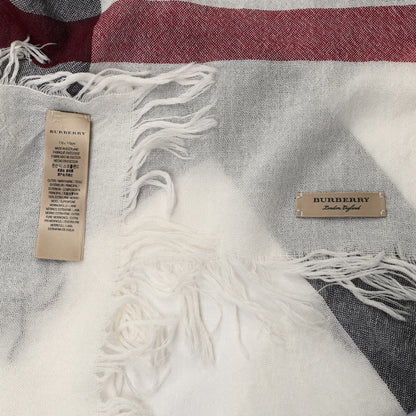 Burberry Merino Wool House Check Scarf Ivory 3 of 3