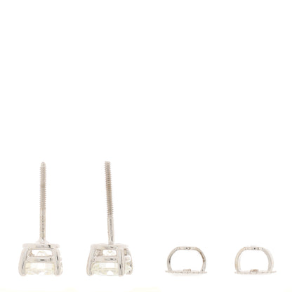 Tiffany Platinum Diamond 1.60ctw Round Solitaire Earrings 3 of 5