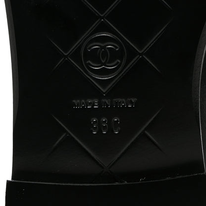 Chanel Lambskin Quilted CC Turnlock Loafers 36 Black 8 of 9