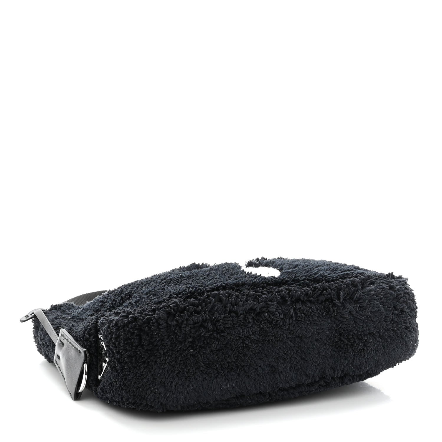 Prada Terry Cloth Mini Re-Edition 2000 Bag Black White 4 of 9