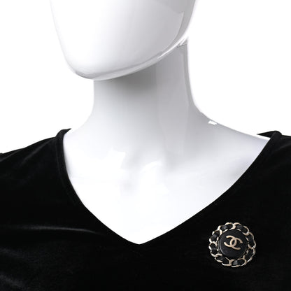 Chanel Lambskin Chain CC Brooch Black 2 of 5