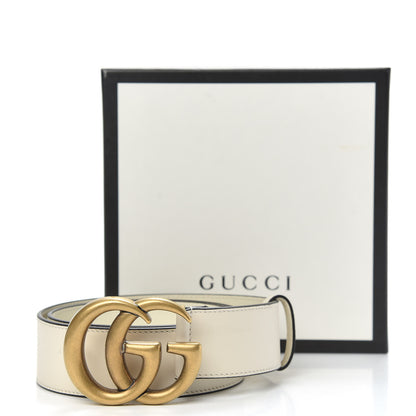 Gucci Calfskin Double G 40mm Belt 85 34 Mystic White 5 of 5
